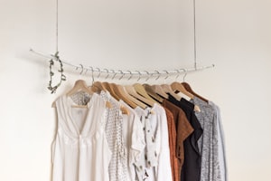 Rack of casual daily-wear tops